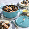Garnek żeliwny Cocotte 20cm 2,2l kwiat wiśni - 10
