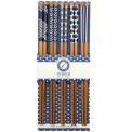 Set of 5 chopstick sets 22.5cm Blue pattern