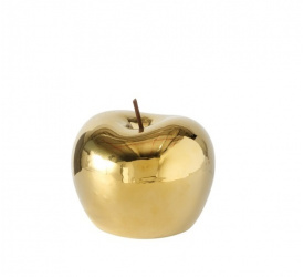 Dekoracja jabłko 14cm złote