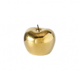 Dekoracja jabłko 11cm złote