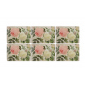 Set of 6 Rose Garden Coasters 30x23cm - 1