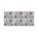 Set of 6 Butterfly Floral Coasters 30x23cm