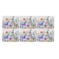 Set of 6 Meadow Floral Coasters 30x23cm - 1