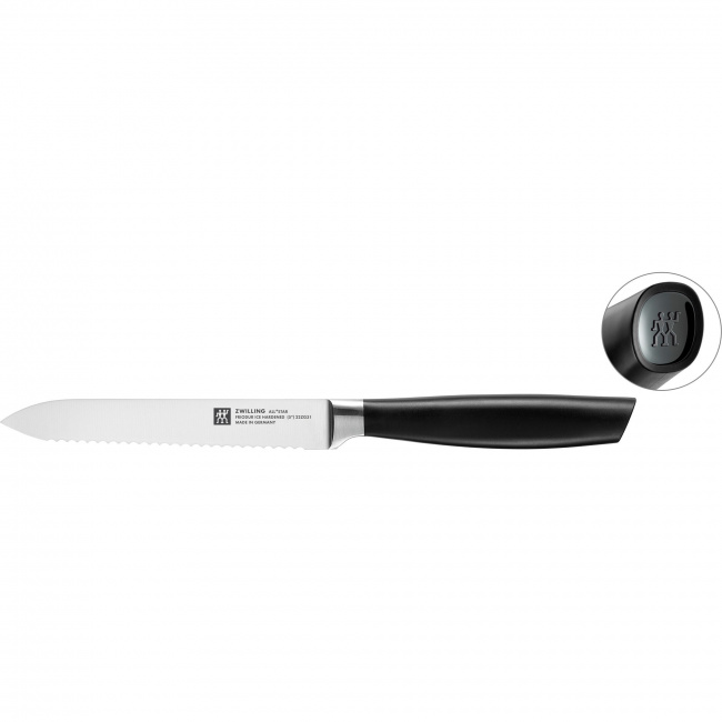Knife All * Star 13cm Universal Serrated Knife Black