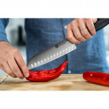 Nóż All * Star 18cm Santoku z rowkami czarny - 6