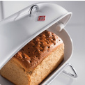 Single Breadboy 34cm White Bread Box - 3
