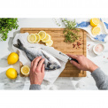 Nóż All * Star 18cm Santoku z rowkami złoty mat - 11
