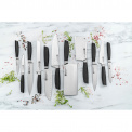 Nóż All * Star 18cm Santoku z rowkami złoty mat - 5
