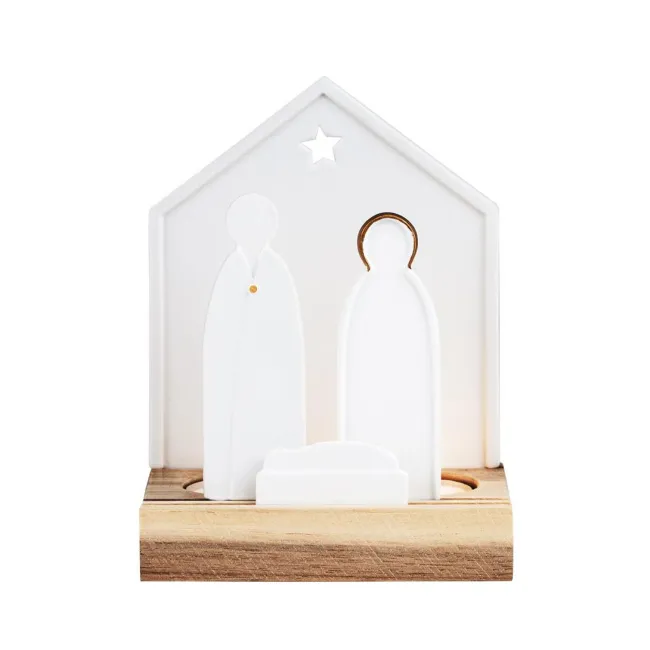 Świecznik Szopka na tealight 12x8x16cm