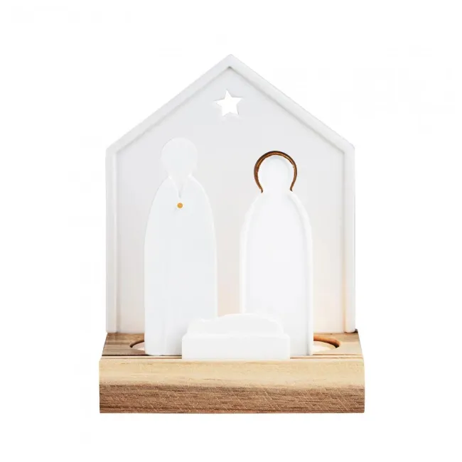 Świecznik Szopka na tealight 12x8x16cm