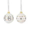 Set of 2 Renaissance Gold Baubles 7cm - 1