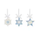 Set of 3 Christmas Decorations Snowflake 4.5cm - 1