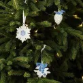 Set of 3 Christmas Decorations Snowflake 4.5cm - 5
