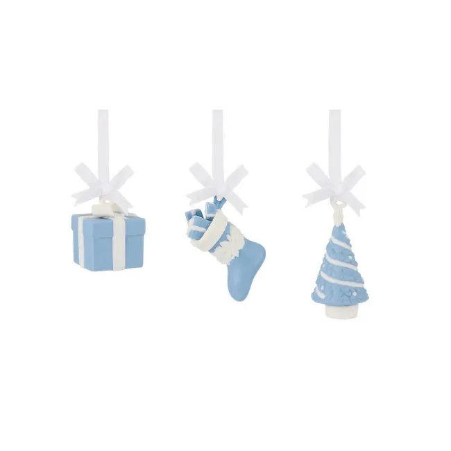 Komplet 3 zawieszek Christmas Decorations 3,2cm Festive