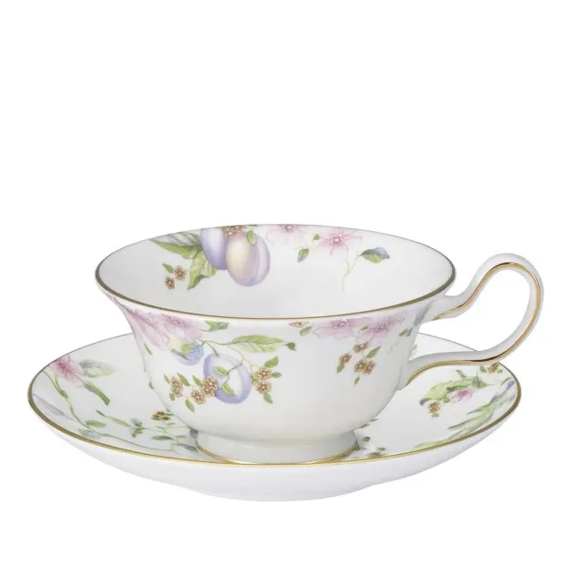 Sweet Plum 180ml Tea Cup with Saucer Peony