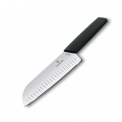 Swiss Modern 17cm Santoku Knife Black - 1