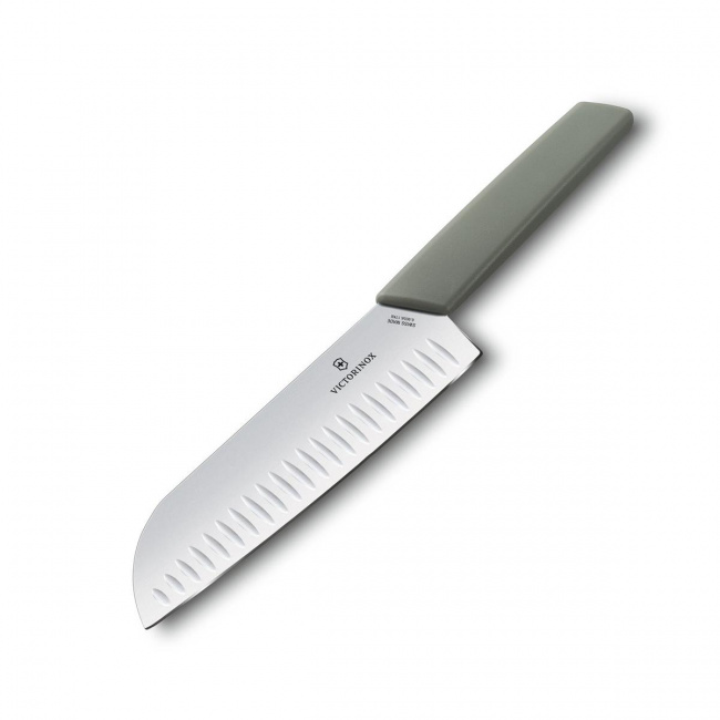 Nóż Swiss Modern 17cm Santoku oliwkowy
