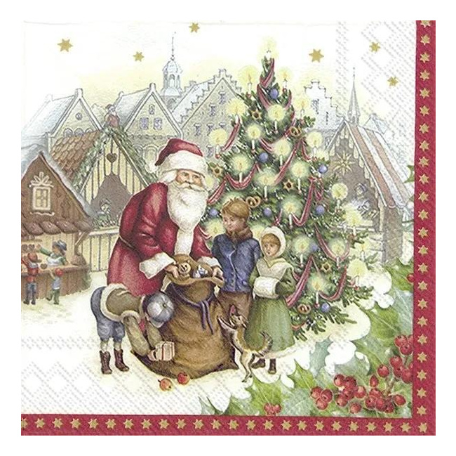 Napkins 33x33cm Toy's Christmas Market 20pcs.