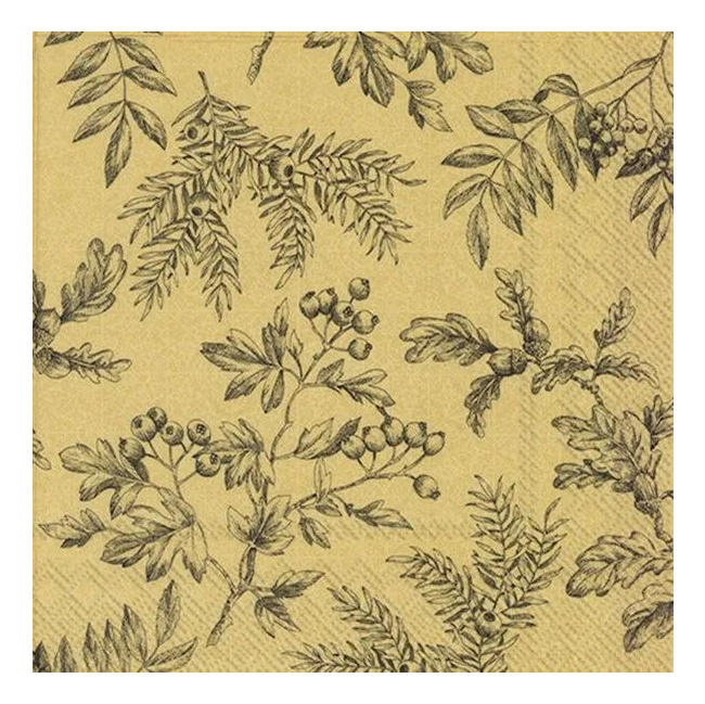 Napkins 33x33cm Silents Plants 20pcs.