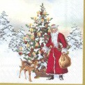 Napkins 33x33cm Annual Christmas Santa V&B 20pcs.