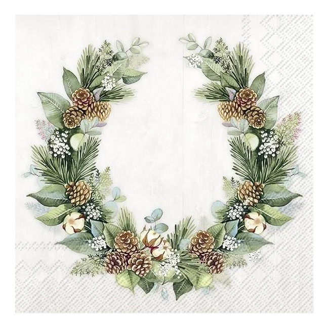 Napkins 33x33cm Cotton Wreath 20pcs.