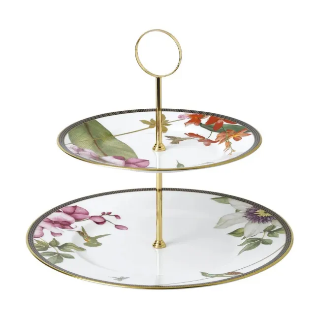 Wedgwood Prestige Hummingbird 2-Tier Cake Stand 27cm - 1