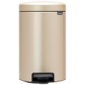 NewIcon Gold Metallic Champagne Trash Can 12l