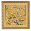 Almond Tree Painting 68x68cm Gold Limited Edition - 1