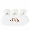 Zestaw Wrendale Designs Miseczki na Tacy 3+1 9cm - 2