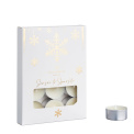 Sparkling Snowflakes Set of 12 Tealight Candles 
