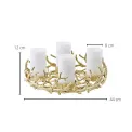 Advent Candle Holder Porus 42cm - Aluminium Gold - 3