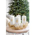 Advent Candle Holder Porus 42cm - Aluminium Gold - 6