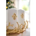 Advent Candle Holder Porus 42cm - Aluminium Gold - 5