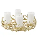 Advent Candle Holder Porus 42cm - Aluminium Gold - 2