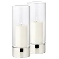 Granda Lantern 25x9cm Silver Ceramic + Glass - 1