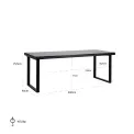 Beaumont Black Table 90x75.5cm for dining room - 2