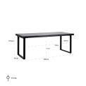 Beaumont Black Table 90x75.5cm for dining room - 5