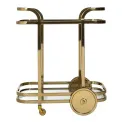 Table on Wheels X.O. 87x75x54cm gold with glass top - 4