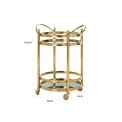Table on Wheels Hendricks 74.5x55x45cm gold - 2