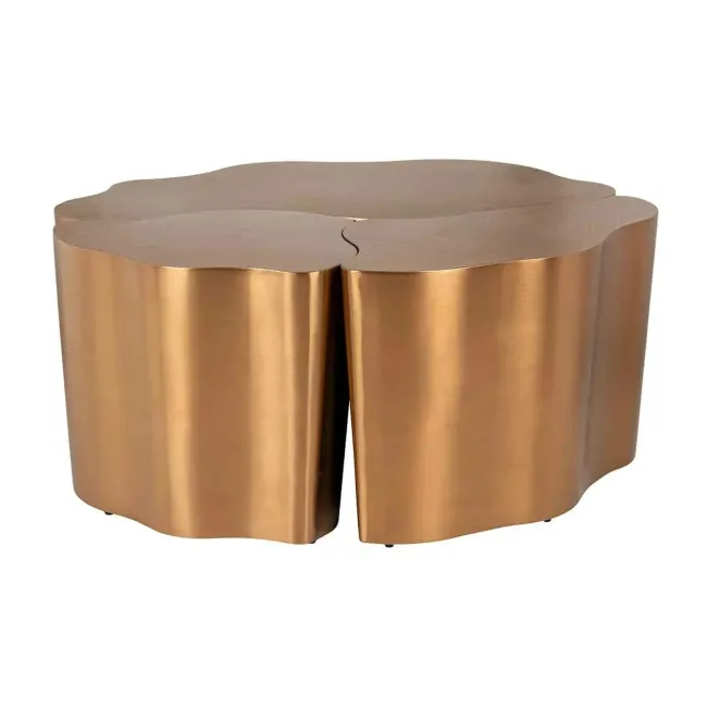 Stolik kawowy 3 elementy Tree Gold - 1