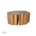 Stolik kawowy 3 elementy Tree Gold - 2