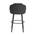 Bar Chair Tulip Velvet Anthracite Beech Wood 99x59x57cm - 4