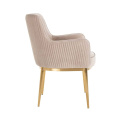Bar Chair Breeze Velvet Khaki Metal Gold 86x57x65cm - 3