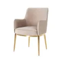 Krzesło Breeze Velvet Khaki metal gold 86x57x65cm - 1