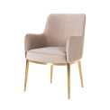 Bar Chair Breeze Velvet Khaki Metal Gold 86x57x65cm - 1