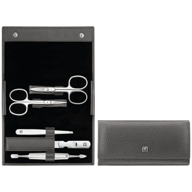 Zestaw podróżny Classic Inox 5 elementów antracytowy
