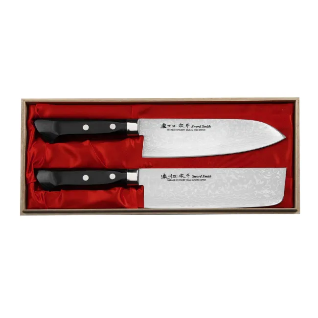 Zestaw 2 noży Satake Unique Sai Santoku + Nakiri - 1