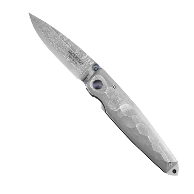 Mcusta Shinra Tsuchi Damascus Folding Knife 6.5cm