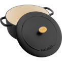 Bellamonte Cast Iron Pot 3l 22cm Black Round - 7