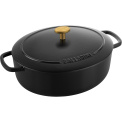 Bellamonte Cast Iron Roasting Pan 2.2l Black Oval